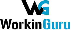 WorkinGuru Logo Black and Blue